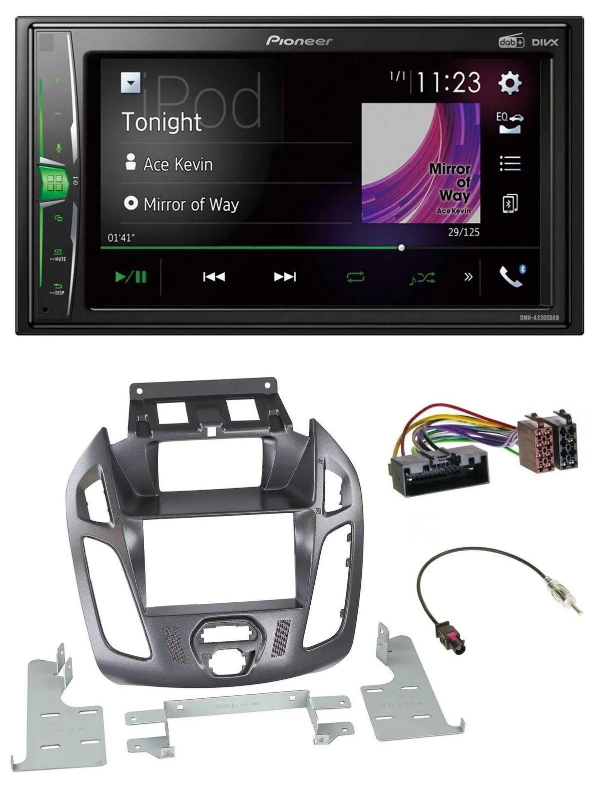 Pioneer 2DIN MP3 DAB USB Bluetooth Autoradio für Ford Transit mit Display 2012-2
