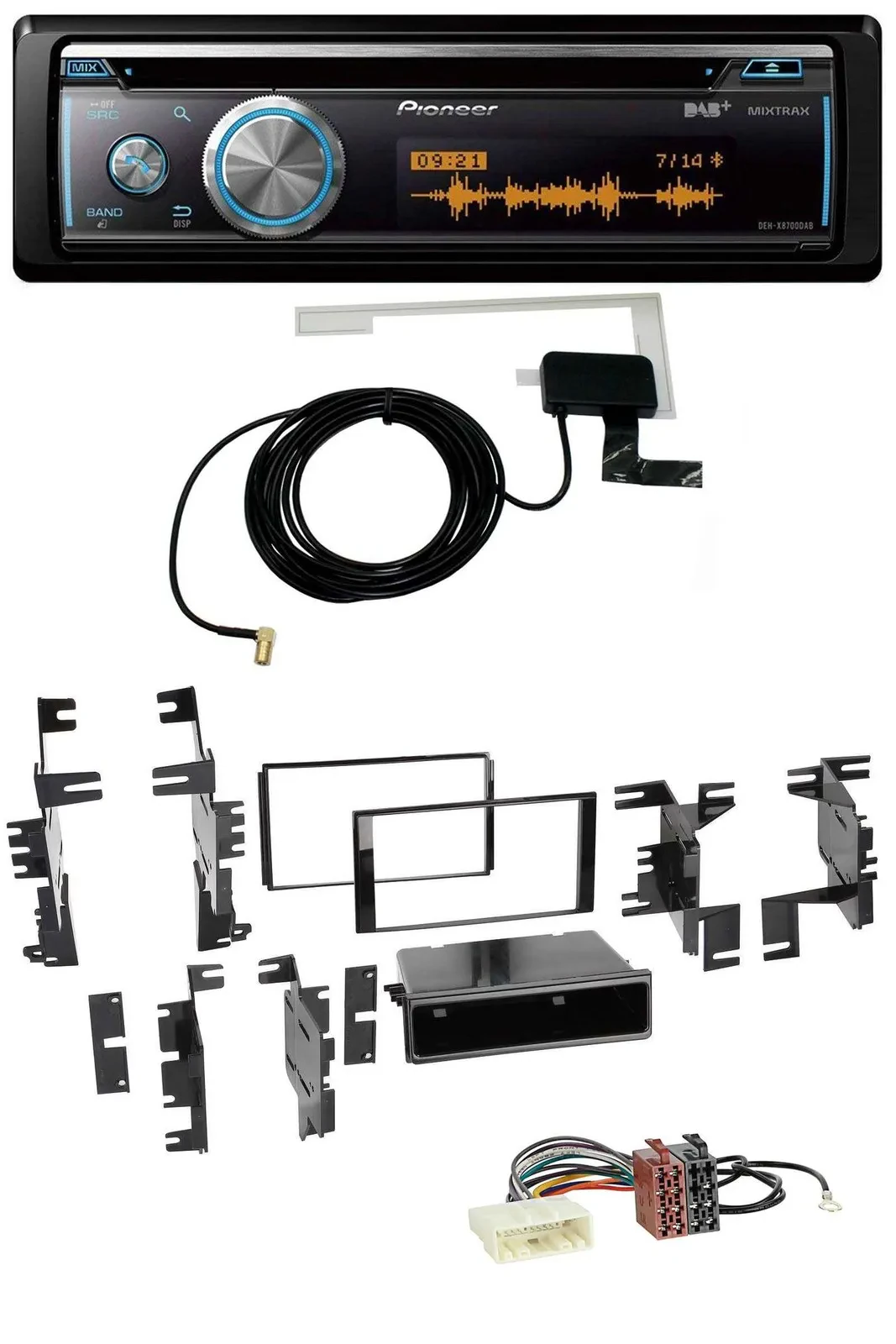 Автомагнитола Pioneer Bluetooth, DAB, MP3, USB, CD для Nissan Cube (с 2009) и Frontier (с 2013)