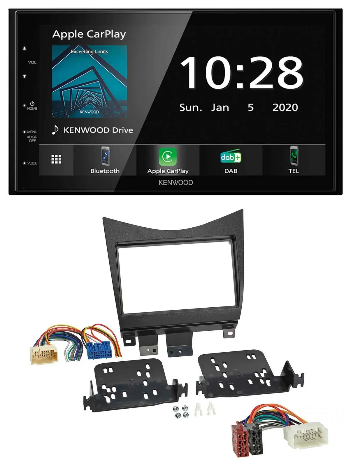 Kenwood Bluetooth MP3 DAB USB 2DIN Autoradio für Honda Accord 02-08 schwarz
