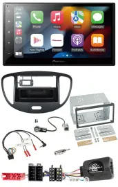 Pioneer DAB Bluetooth 2DIN USB Lenkrad Autoradio für Hyundai i10 2009-2013 schwa