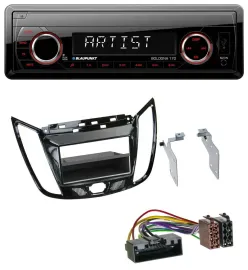 Blaupunkt SD USB 1DIN MP3 AUX Autoradio für Ford C-Max Kuga Klavierlack schwarz