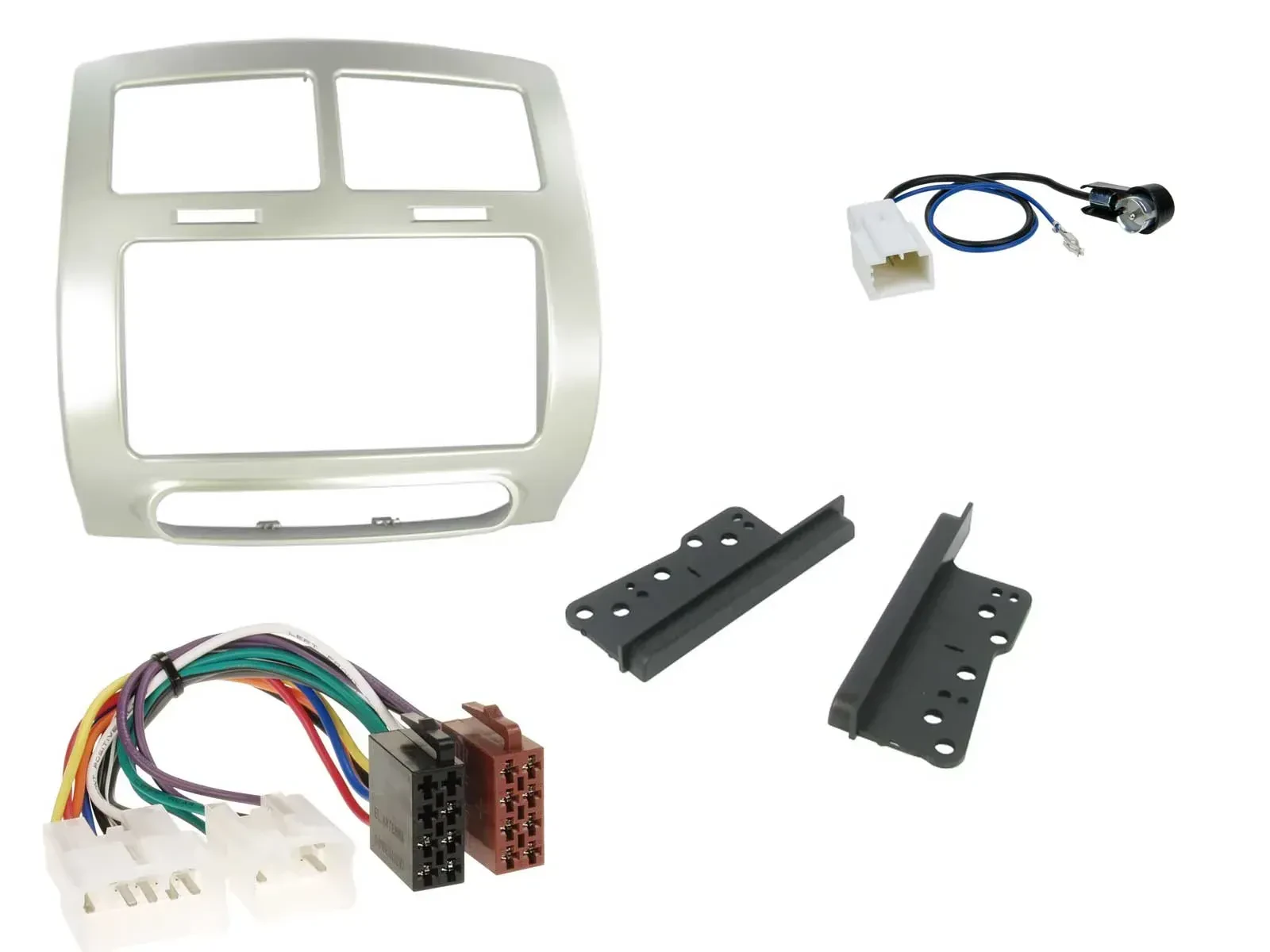 Radioeinbauset Doppel DIN Autoradio für Toyota Urban-Cruiser 2008-2014 silber