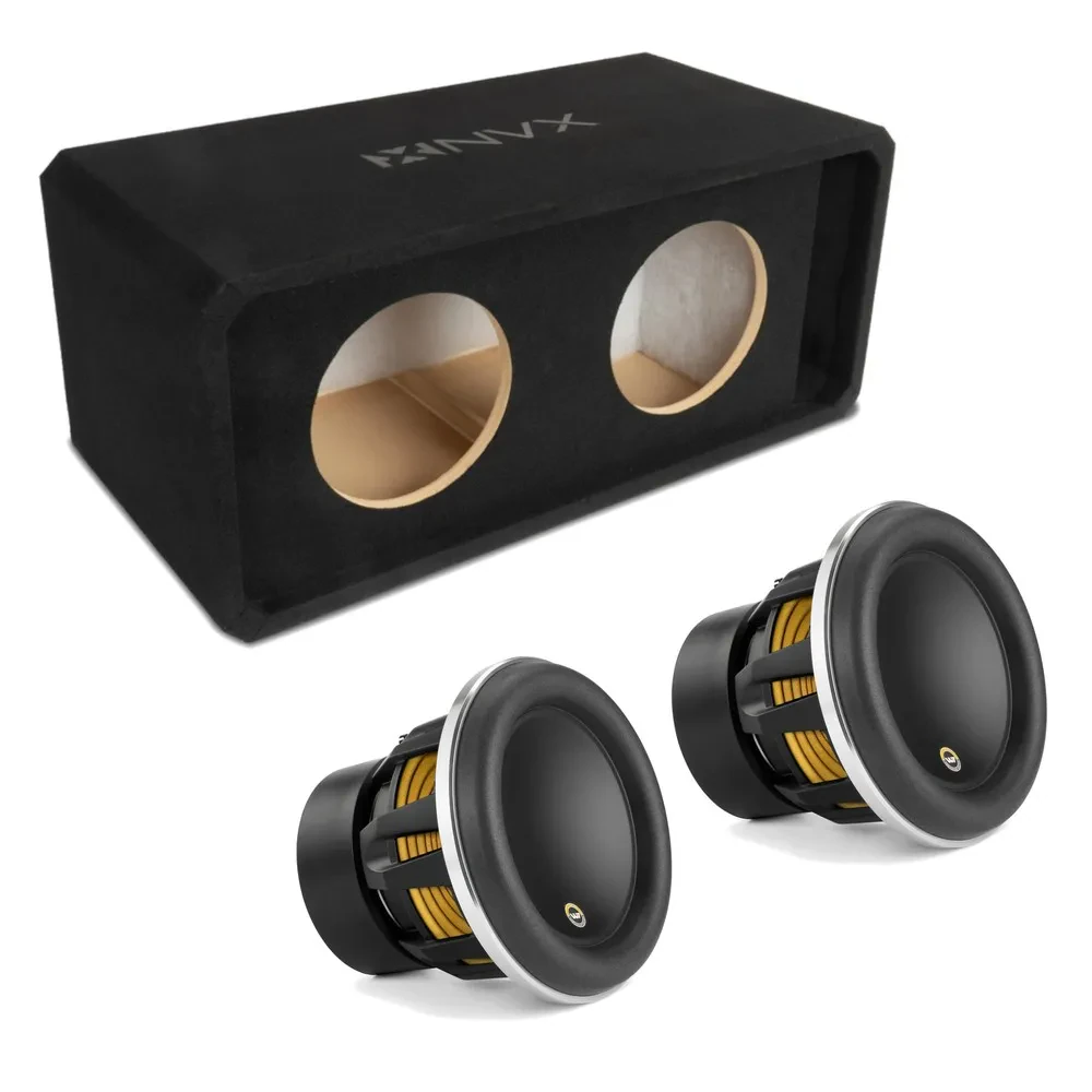 Сабвуфер пассивный для автомобиля NVX NE102P Dual 10" Slot Ported, 3/4" MDF (набор) с W7AE Car Subwoofer