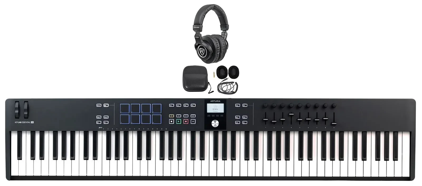 Arturia KEYLAB ESSENTIAL Mk3 88-Key USB Midi Keyboard Controller+Headphones