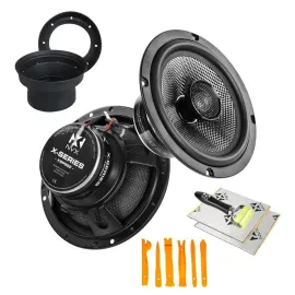 NVX XSP652 200W 6.5" 2-Way Coaxial Speakers w/ NVX Complete Speaker Install Kit
