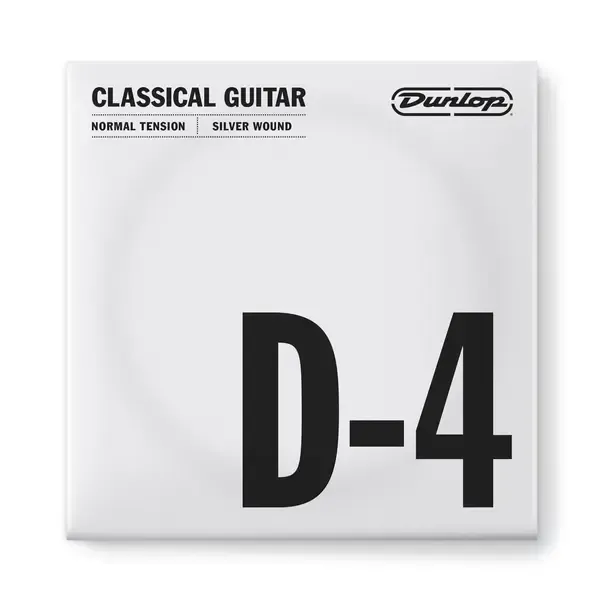 Dunlop Nylon Silver Wound D-4 DCV04DNS  струна D, 4я струна для клас гитары, нейлон, посер. медь