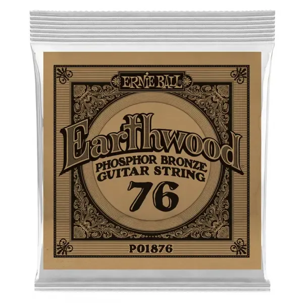 Струна для акустической гитары Ernie Ball P01876 Earthwood, фосфорная бронза, калибр 76