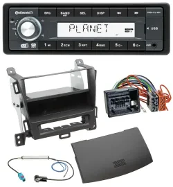 Continental MP3 AUX USB DAB 1DIN Autoradio für Opel Zafira Tourer ab 12 jet blac
