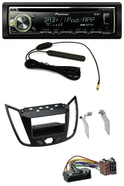 Pioneer MP3 USB CD DAB AUX Autoradio für Ford C-Max Kuga matt schwarz