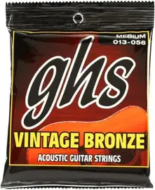Струны для акустической гитары GHS Vintage Bronze VN-M .013-.056