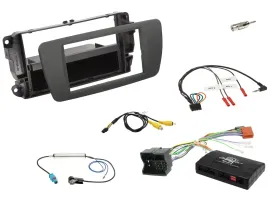 Einbauset Lenkradadapter DIN Autoradio für Seat Ibiza 2008-2015 tuam grey