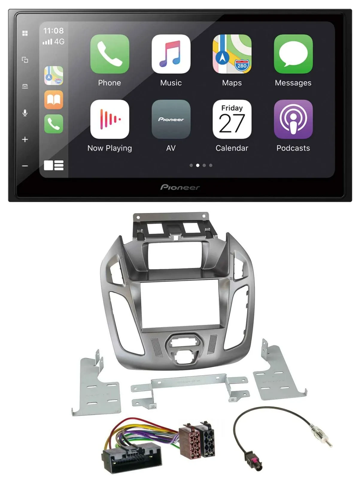 Автомагнитола Pioneer 2DIN, MP3, Bluetooth, DAB, USB для Ford Transit 2012–2018