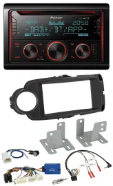 Pioneer 2DIN DAB Lenkrad Bluetooth USB CD Autoradio für Toyota Yaris ab 2014 sch