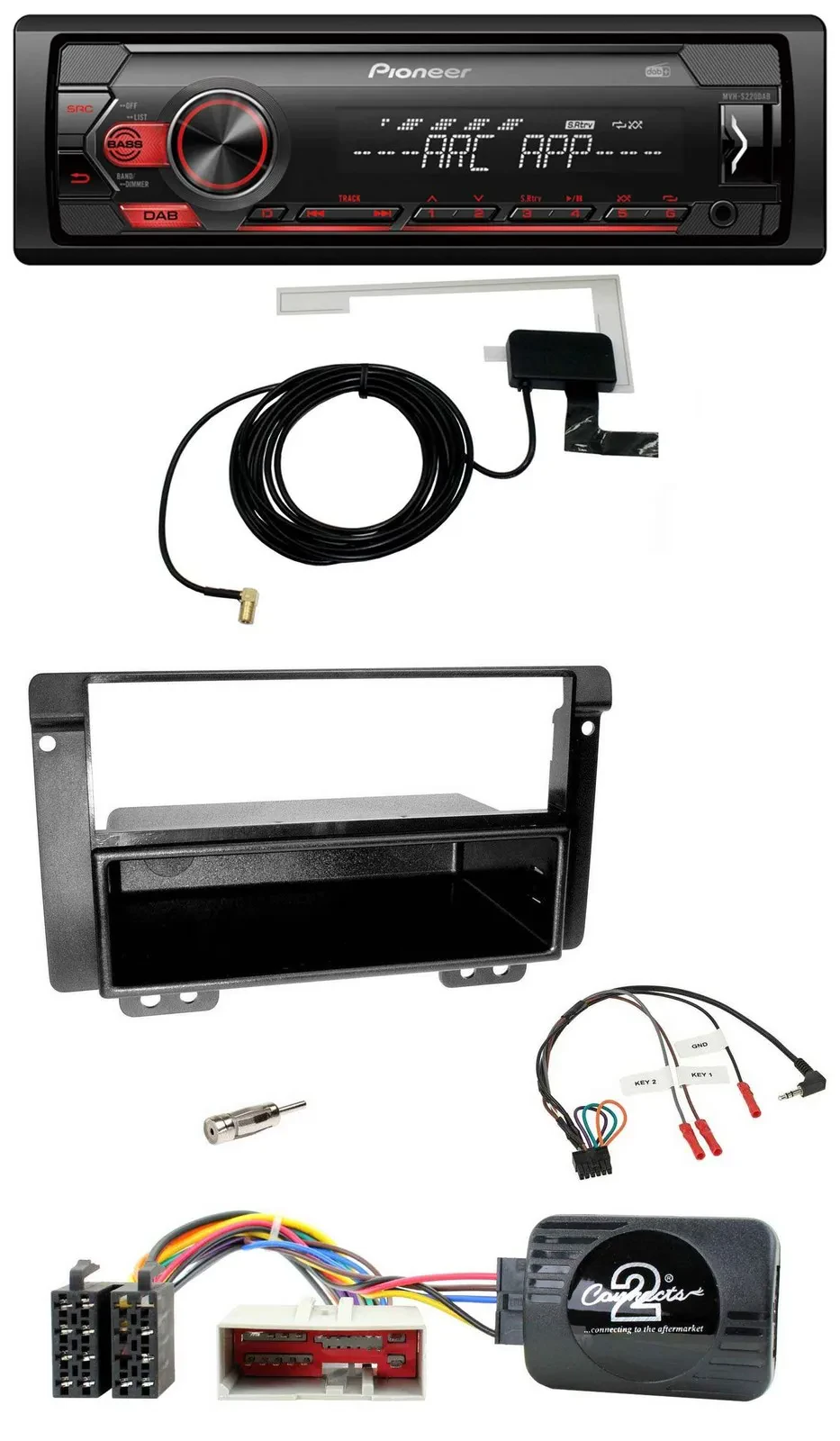 Автомагнитола Pioneer 1DIN USB DAB MP3 для Land Rover Freelander 2004–2006