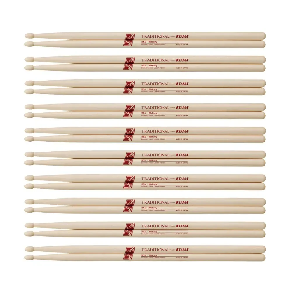 Барабанные палочки Tama H5A Traditional Series American Hickory (10 пар)