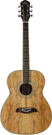 Oscar Schmidt Model OF2SM-A Spalted Maple Top, Folk Size Acoustic Guitar