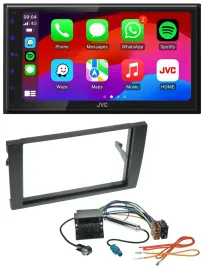 JVC Bluetooth 2DIN MP3 DAB USB Autoradio für Audi A4 01-08 B6 B7 Quadlock