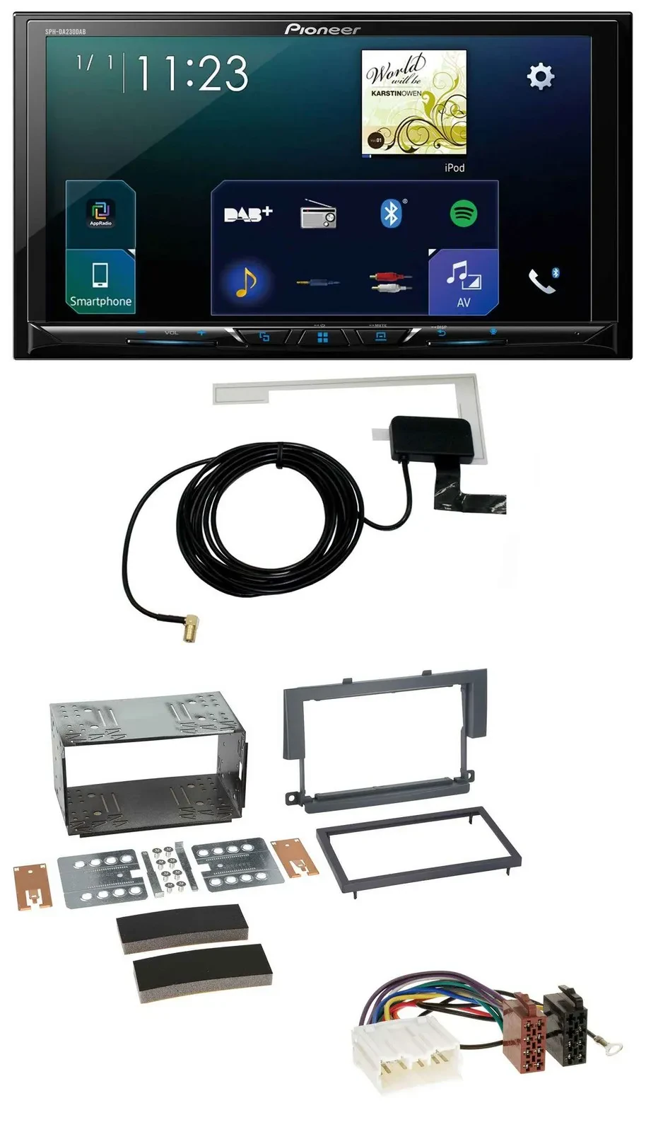 Pioneer 2DIN DAB USB MP3 Bluetooth Autoradio für Mitsubishi Colt 2004-2009