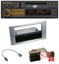 Автомагнитола для Ford Kuga/Fusion/Transit (2005–2012) Pioneer DAB, MP3, USB, Bluetooth, серебристая