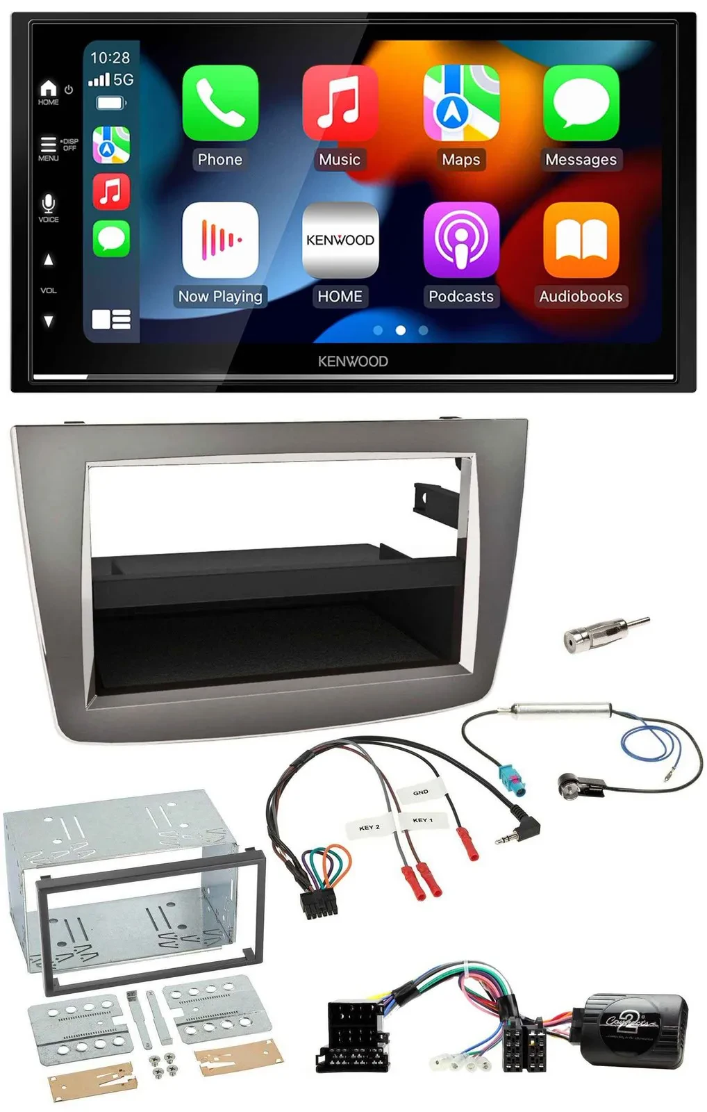Kenwood DAB USB Bluetooth 2DIN Lenkrad Autoradio für Alfa Romeo Mito 2008-2014 s