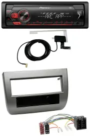 Pioneer 1DIN USB DAB MP3 AUX Autoradio für Lancia Y 843 03-11 dunkelsilbermetall