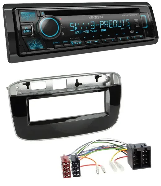 Kenwood Bluetooth USB CD MP3 DAB Autoradio für Fiat Punto Punto Evo (ab 2011)