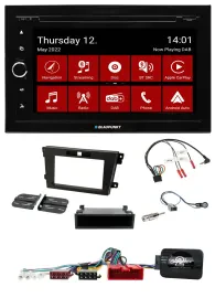 Автомагнитола Blaupunkt 2-DIN, DVD, Bluetooth, DAB, USB для Mazda CX-7 (2008–2010)
