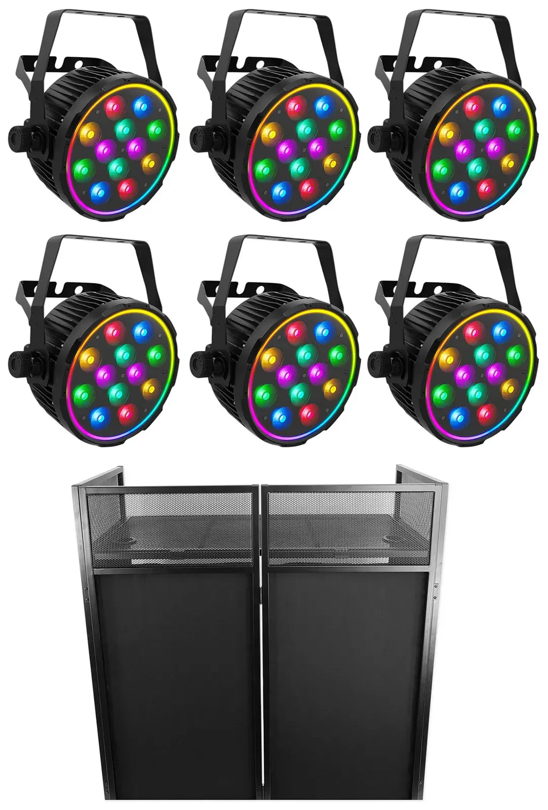Светодиодный прибор Chauvet DJ SlimPAR Pro Pix RGBAW+UV LED DMX с фасадом (6 штук)
