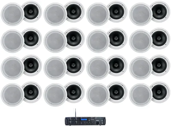 Потолочная акустика Rockville ROCK ZONE 8+(16) HC85-16 COMM White с усилителем (32 штуки)