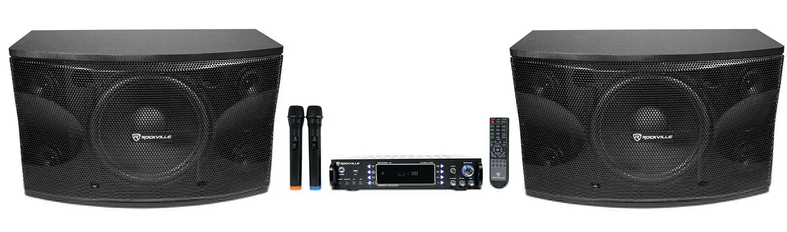 Пассивная акустическая система Rockville KPS12 Black с усилителем (пара)