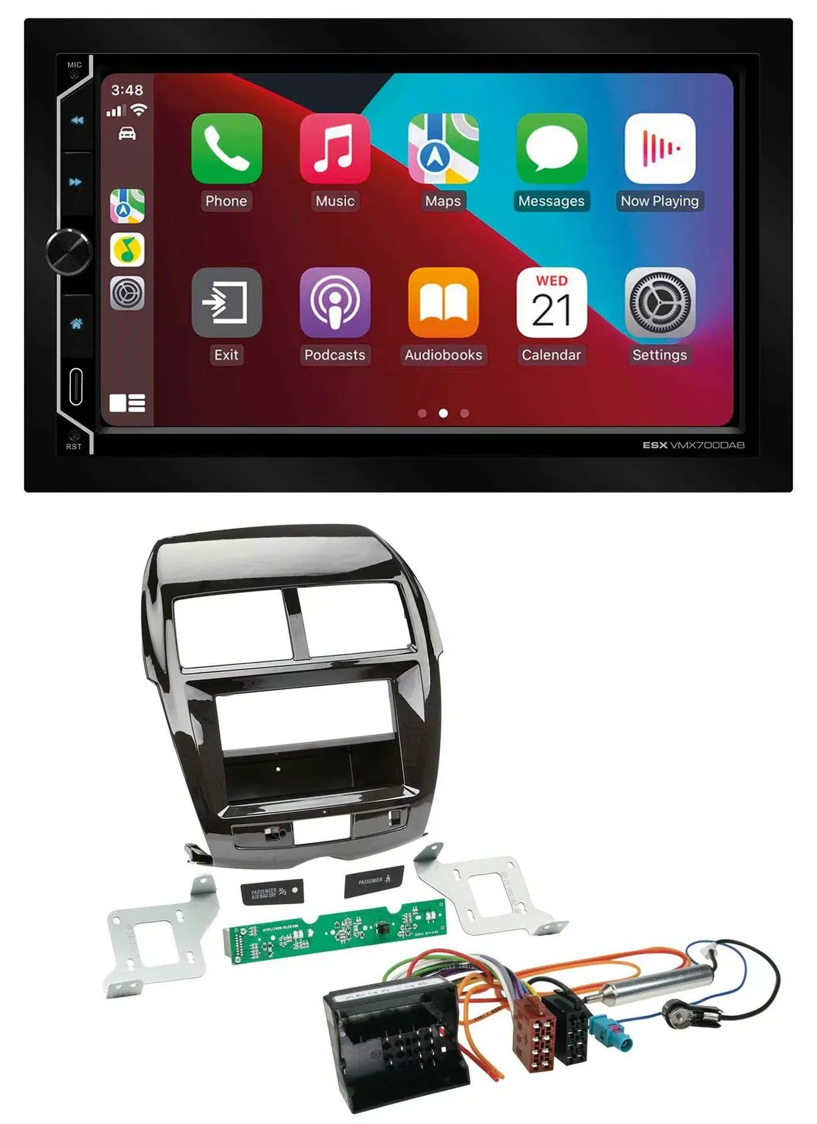 Автомагнитола для Citroen C4, Mitsubishi ASX, Peugeot 4 ESX 2 DIN, DAB, USB, MP3, Bluetooth