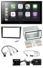 Pioneer Lenkrad Bluetooth DAB 2DIN USB Autoradio für Opel Corsa D 2006-2008 stea