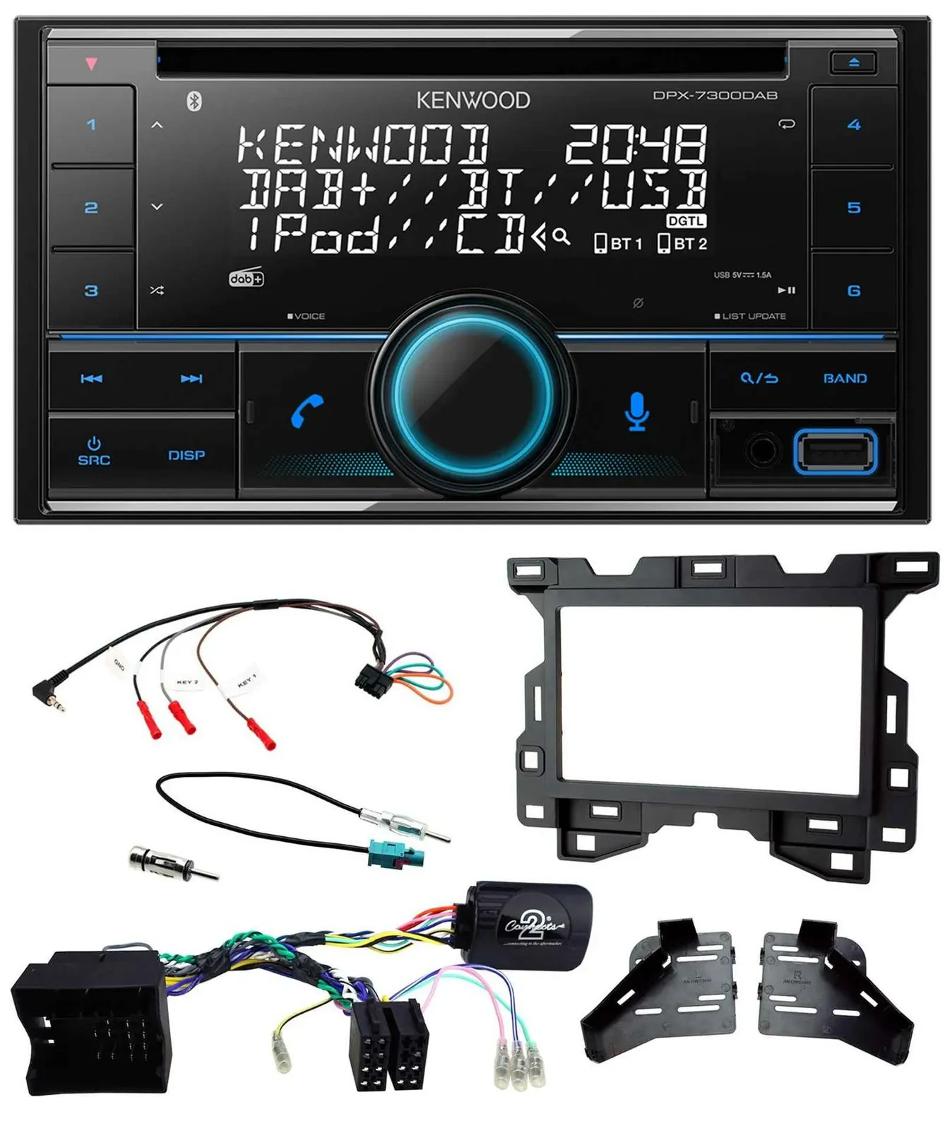 Kenwood CD 2DIN DAB USB Lenkrad Bluetooth Autoradio für Mercedes Sprinter W907 W