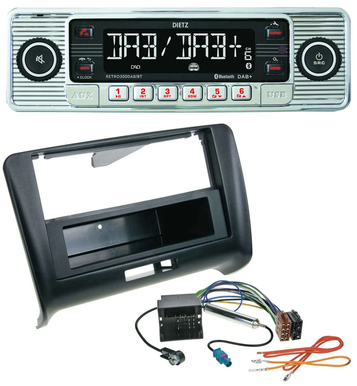 Dietz Bluetooth MP3 DAB USB Autoradio für Audi TT (2006-2014) - Quadlock