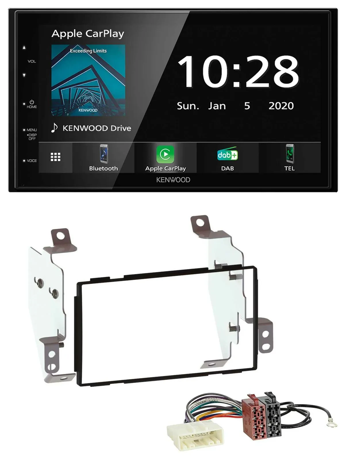 Автомагнитола для Nissan Note (2005–2013) Kenwood 2-DIN, Bluetooth, DAB, USB, MP3