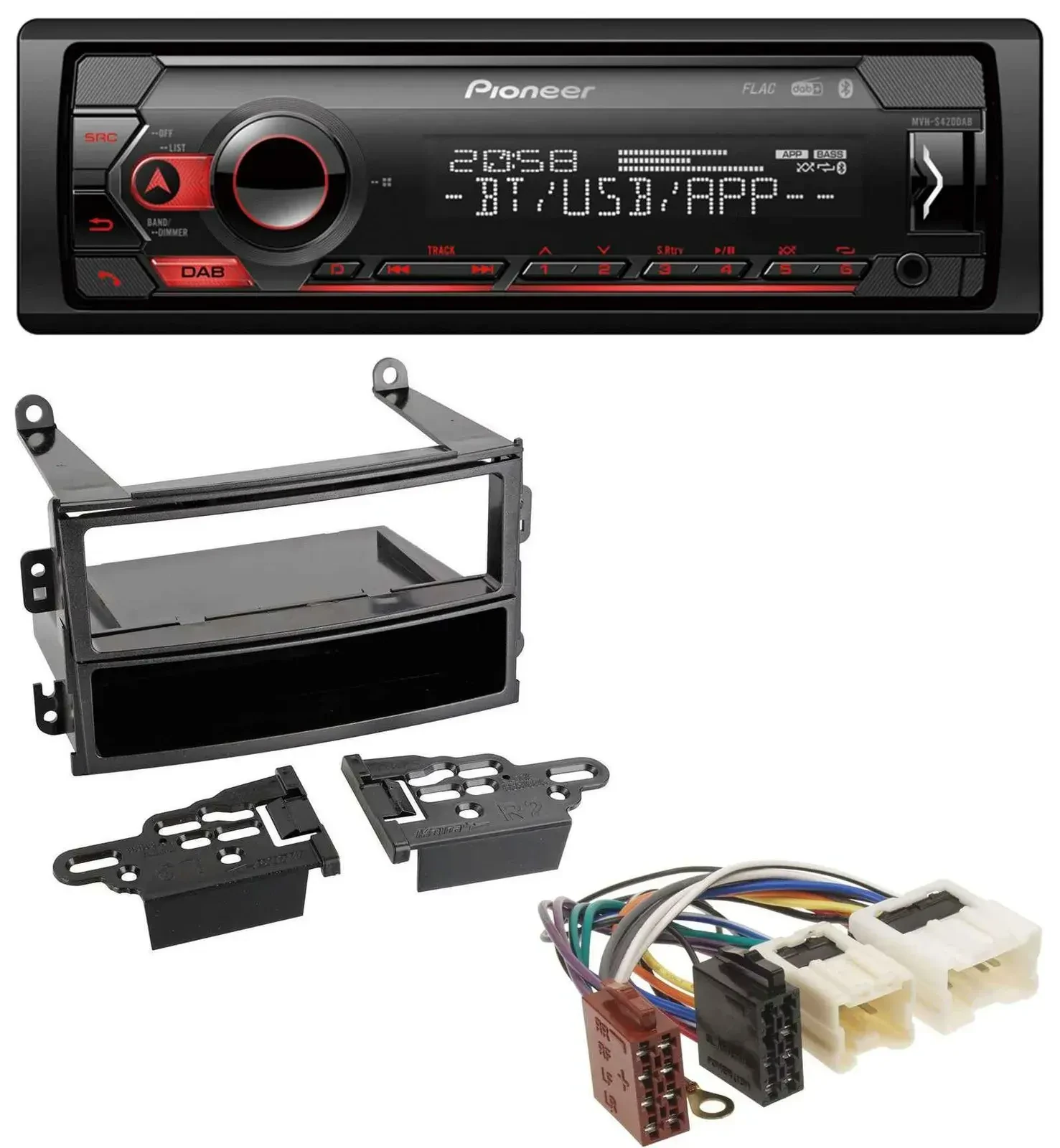 Автомагнитола Pioneer MP3, USB, DAB, Bluetooth для Nissan 350Z Roadster (2003–2005)