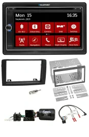 Blaupunkt Lenkrad DAB TMC 2DIN USB Bluetooth Navigation für Fiat Idea 06-12 schw