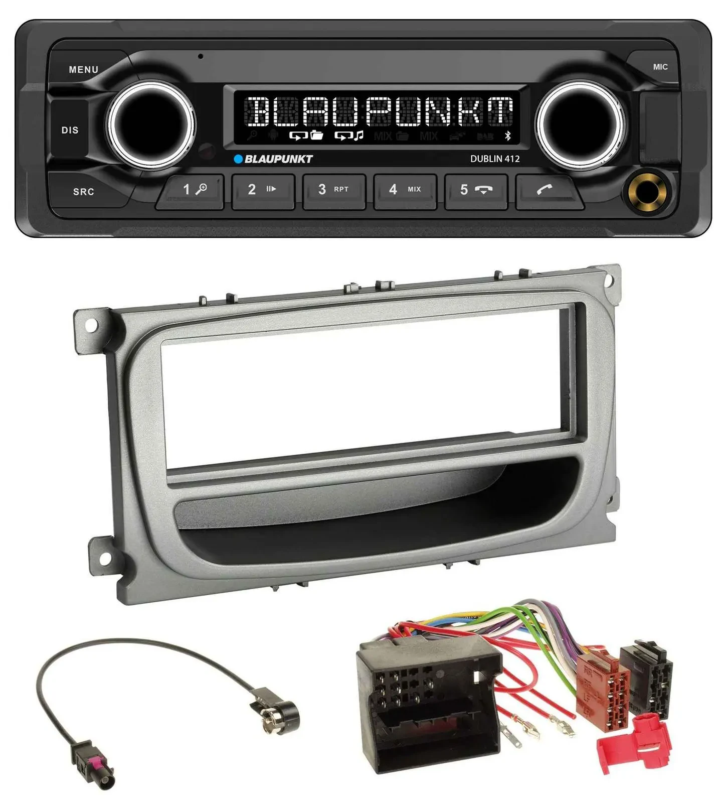 Blaupunkt MP3 Bluetooth USB AUX Autoradio für Ford Focus Galaxy C-Max ab 2007 si