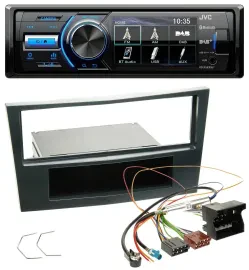 JVC Bluetooth MP3 USB DAB Autoradio für Opel Corsa D ab 2005 Stealth Schwarz