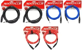 Коммутационный кабель Rockville RCXFB10 Multicolor 3 м (6 штук)