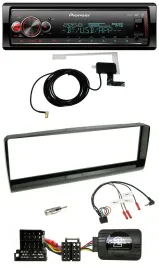 Pioneer Bluetooth DAB USB Lenkrad Autoradio für Alfa Romeo 156 00-01 schwarz