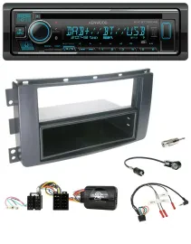 Kenwood Lenkrad Bluetooth DAB USB CD Autoradio für Smart ForFour 2004-2006 schwa