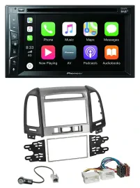 Pioneer MP3 USB DVD Bluetooth DAB 2DIN Autoradio für Hyundai Santa Fe 3 Schalter