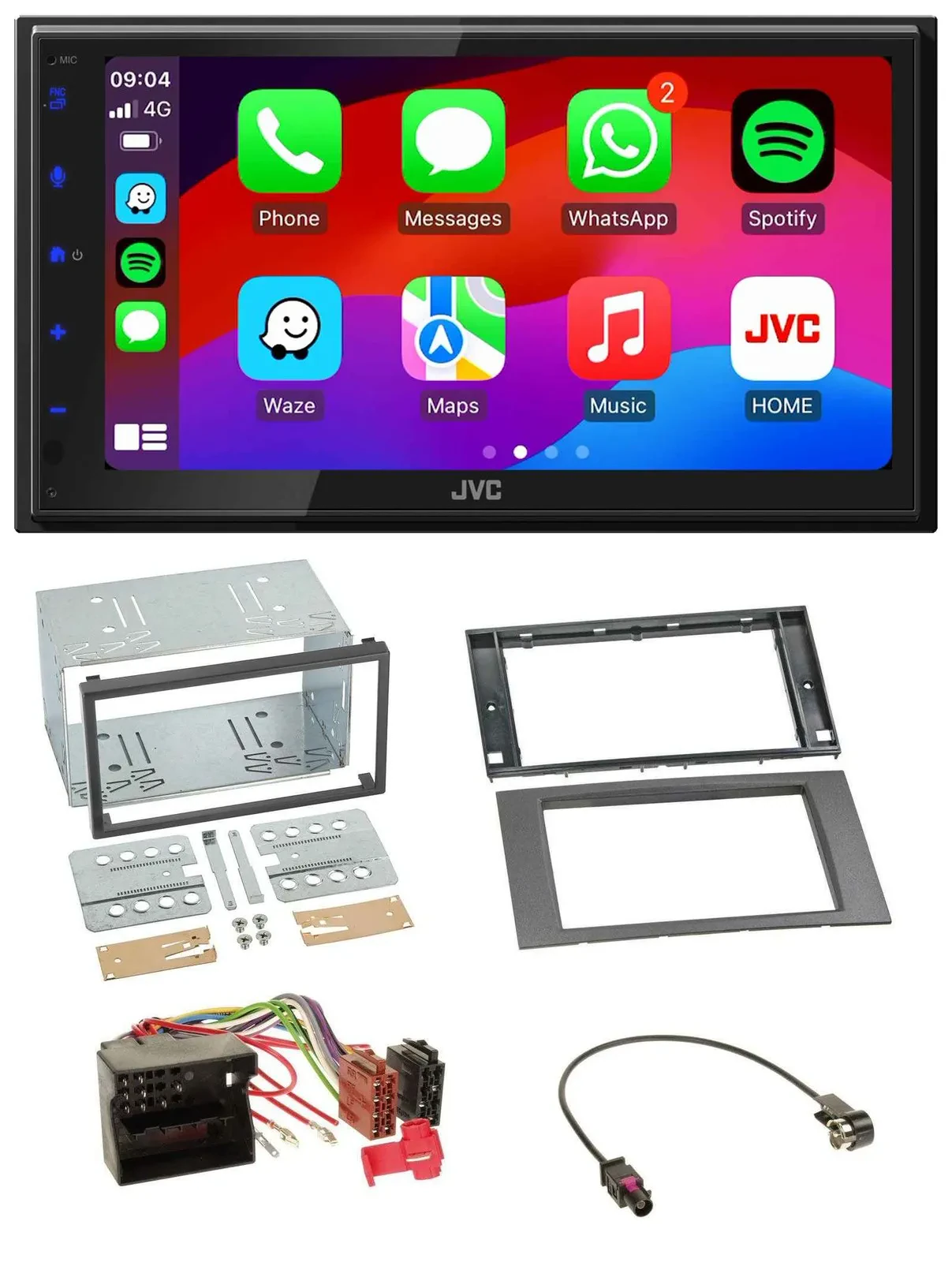JVC Bluetooth 2DIN MP3 DAB USB Autoradio für Ford C-Max Galaxy S-Max 03-07 anthr