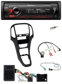 Автомагнитола Pioneer для Opel Astra J 2009–2016 USB, DAB, Bluetooth, перламутрово-чёрный