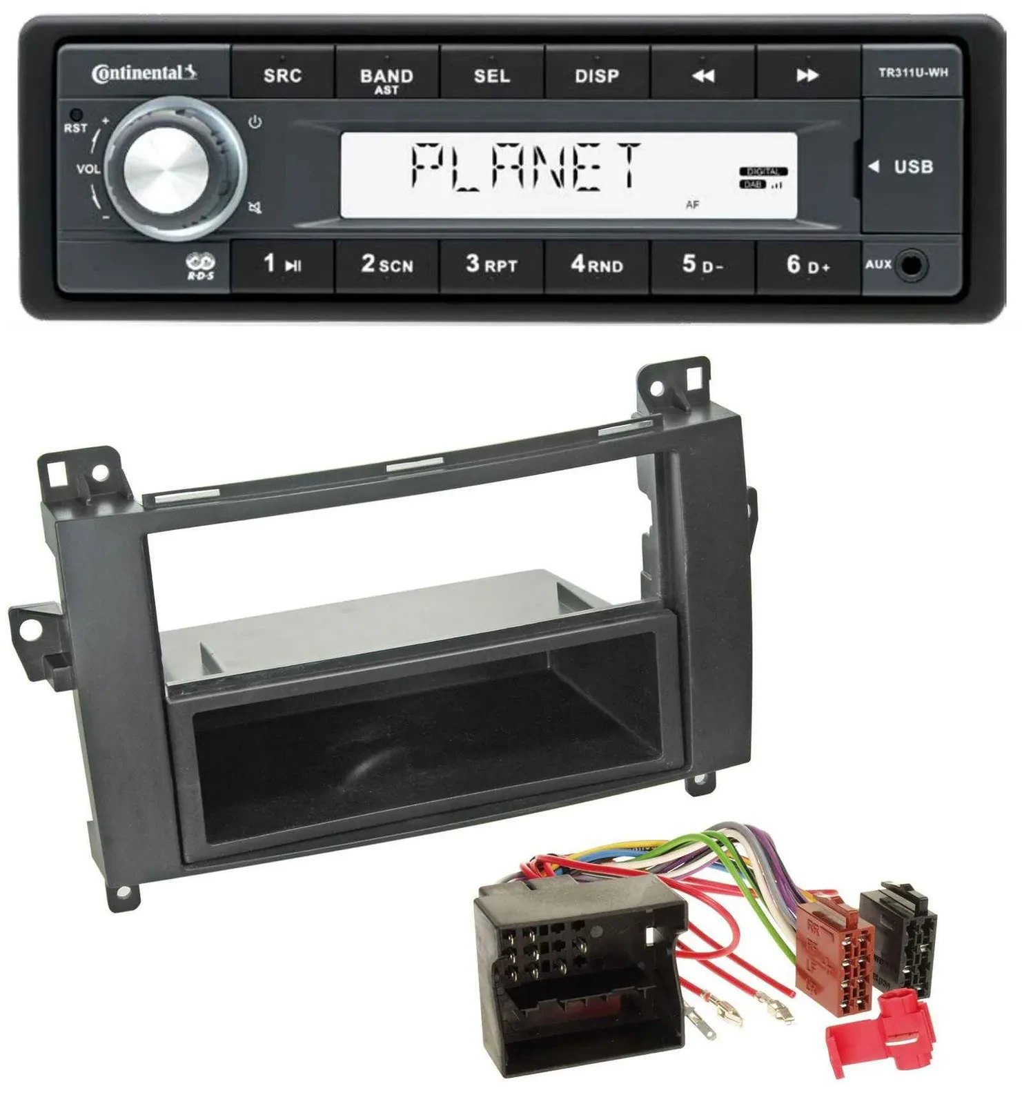Continental USB MP3 AUX 1DIN Autoradio für Mercedes A-Klasse 04-12 W169 C169