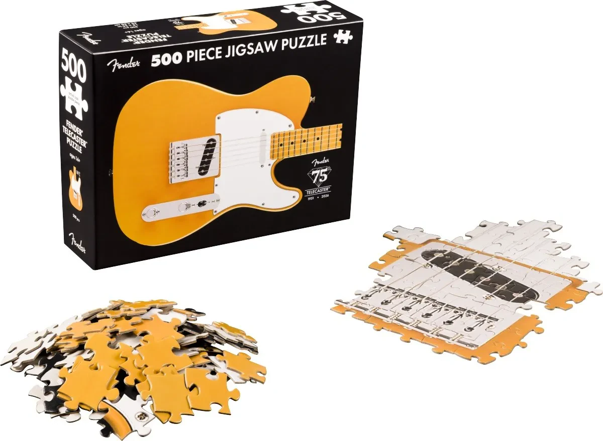 Fender 75th Anniversary Telecaster/Tele 500-Piece Guitar Puzzle, Collector's ...
