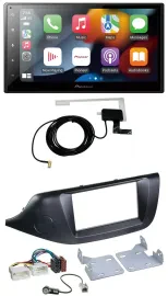 Автомагнитола Pioneer 2-DIN, MP3, USB, Bluetooth, DAB, для Kia Ceed (с 2012), черная