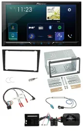 Pioneer Lenkrad Bluetooth USB 2DIN DAB Autoradio für Opel Corsa C Tigra Vectra C