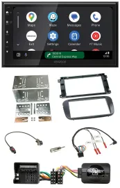 Kenwood DAB Bluetooth USB Lenkrad 2DIN Autoradio für Ford Focus C Max Galaxy Pro